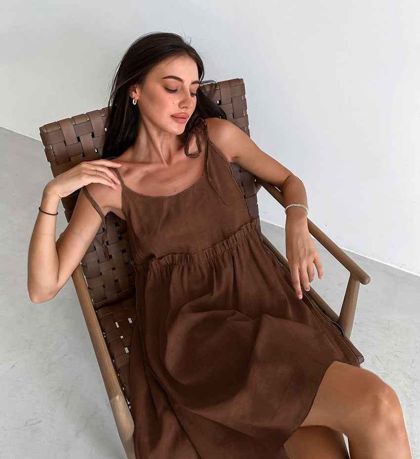 HauteParis™|Linoa – Robe en lin naturel