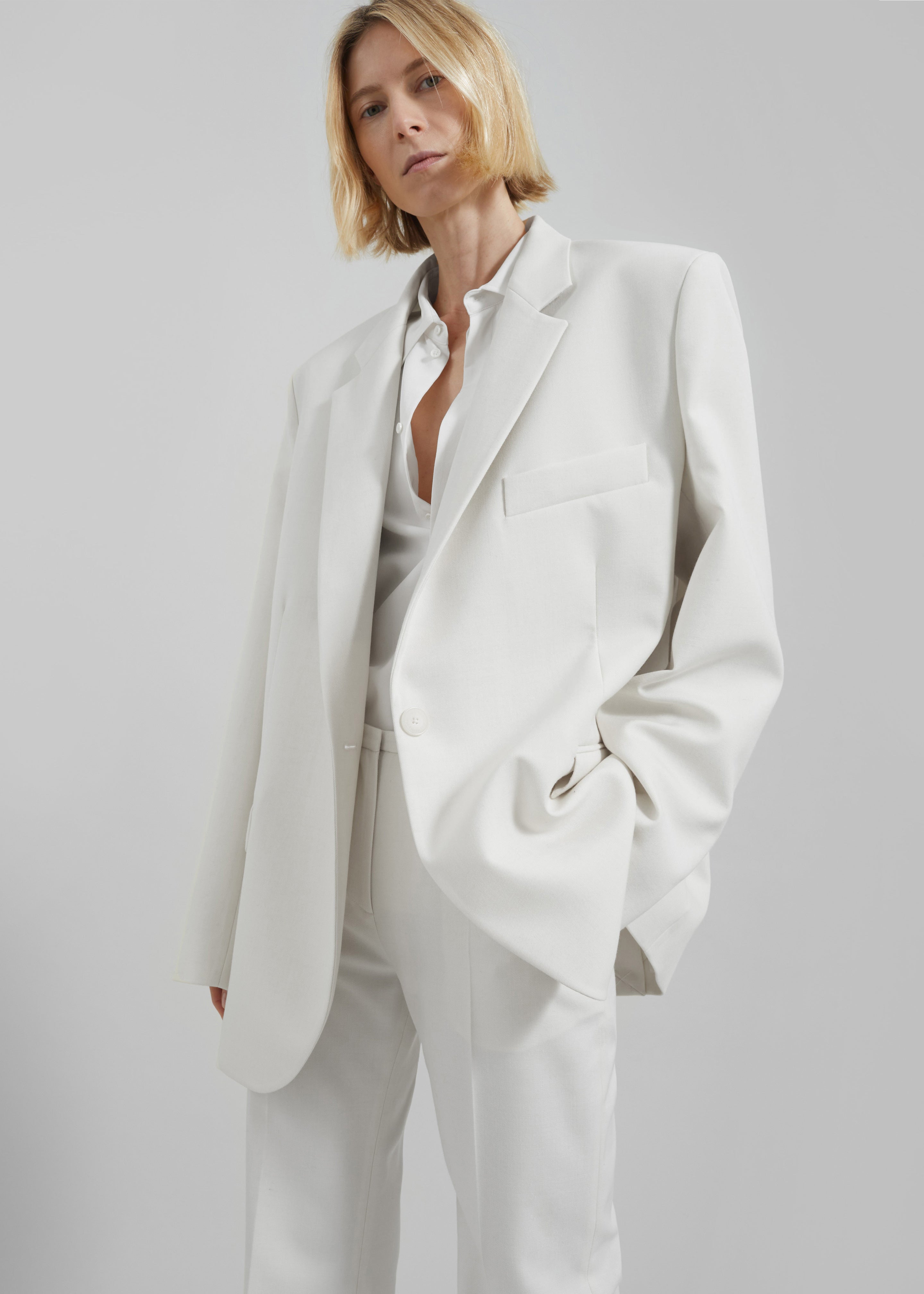 HauteParis™|Lyra Blazer - White