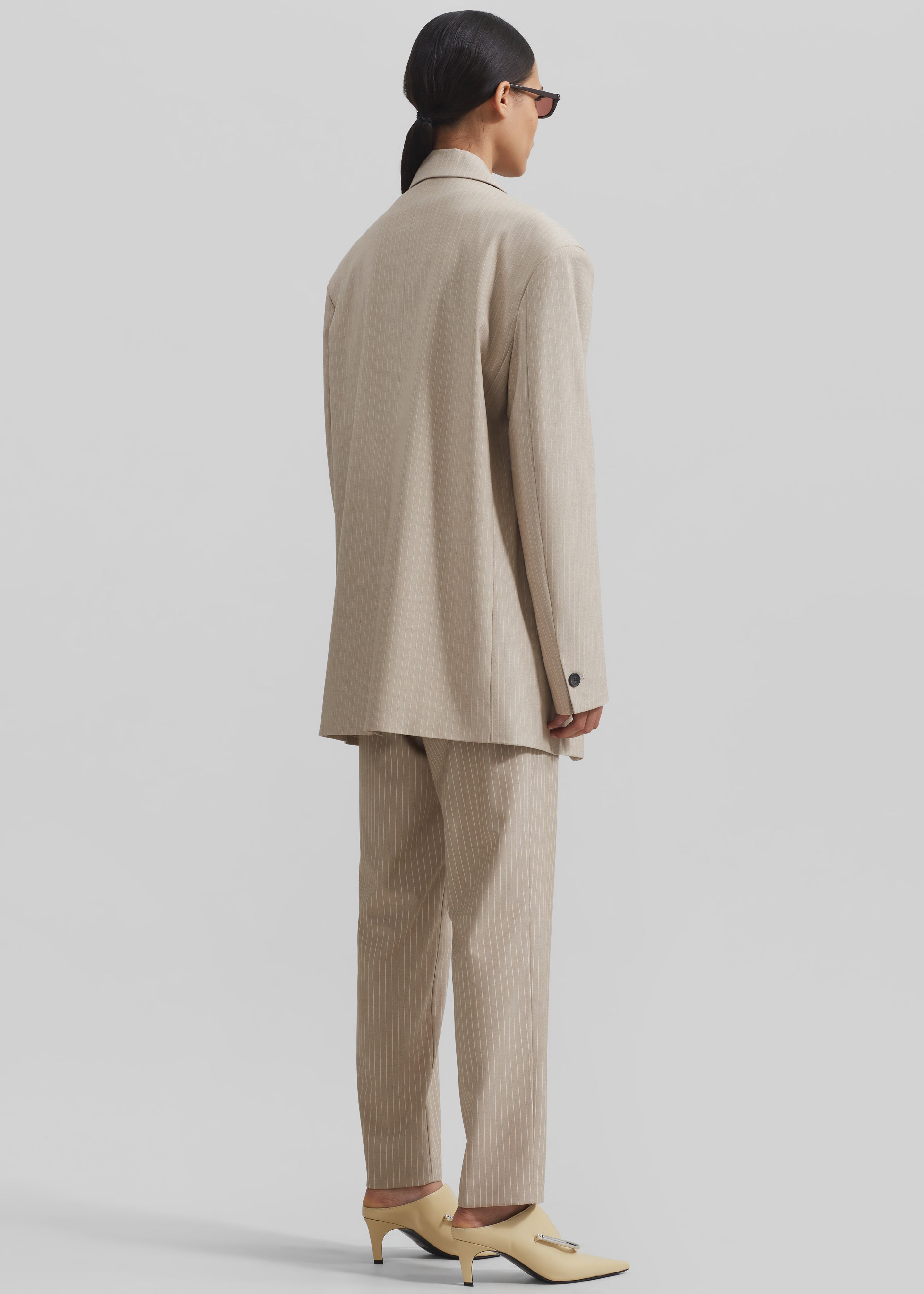 HauteParis™|Stasia Blazer -Beige à rayures