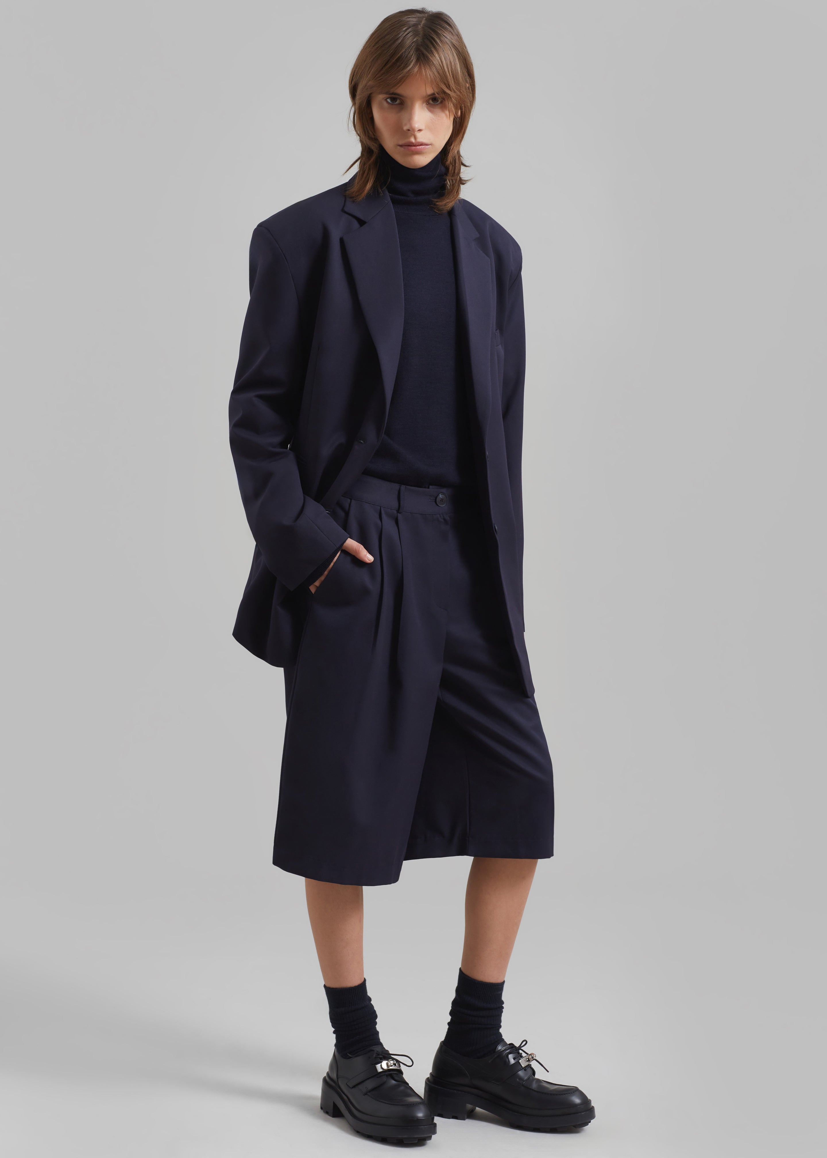 HauteParis™|Wilma Blazer - Navy Blue