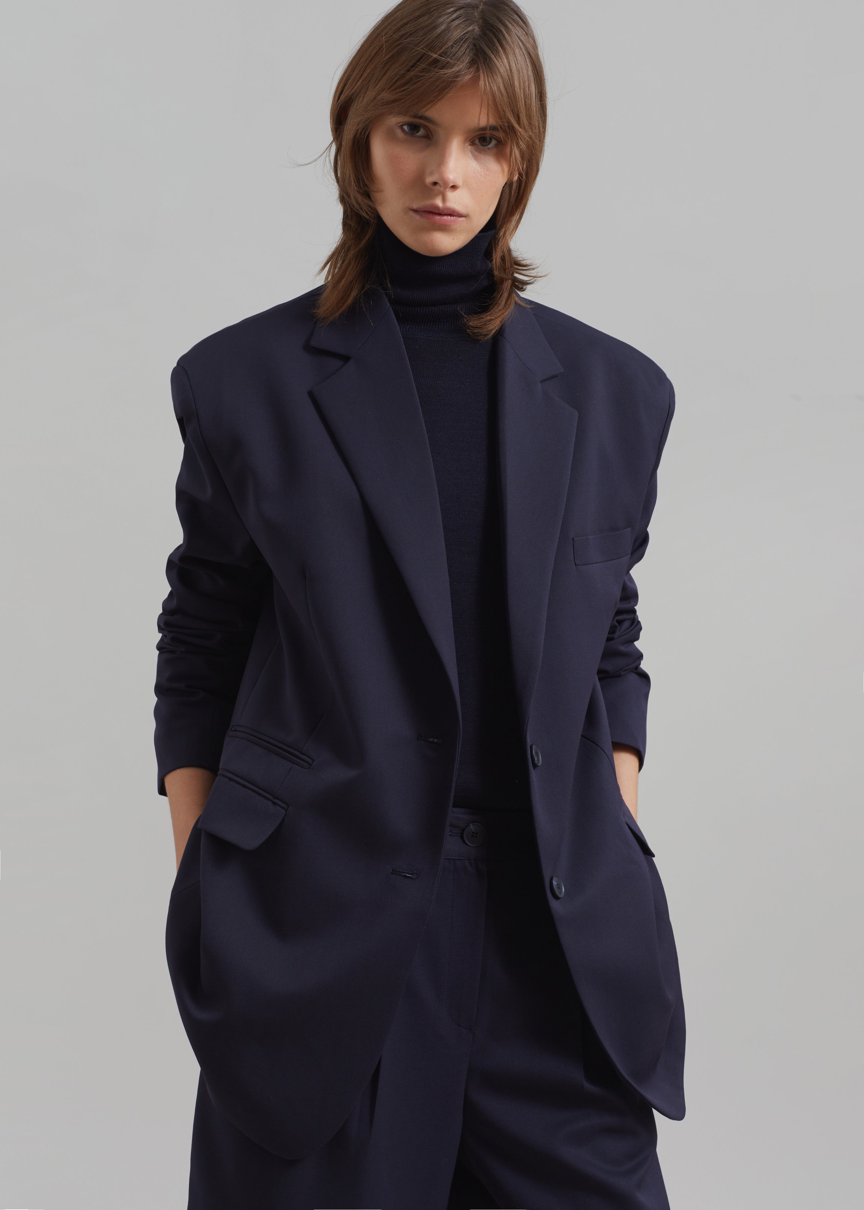 HauteParis™|Wilma Blazer - Navy Blue